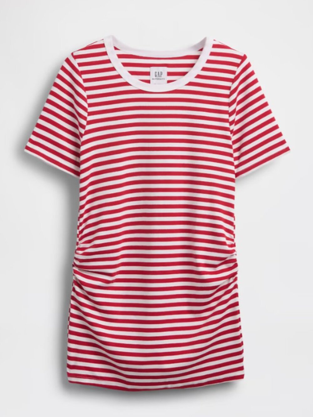 GAP - Maternity Modern Crewneck T-Shirt, Size Large, Red/White Stripes, NWOT - Picture 2 of 9